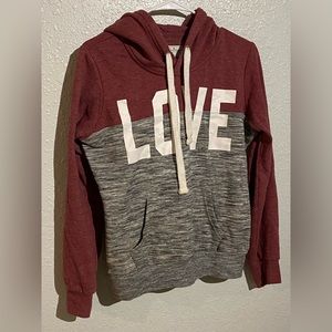 Women’s small grey and red reflex hoodie